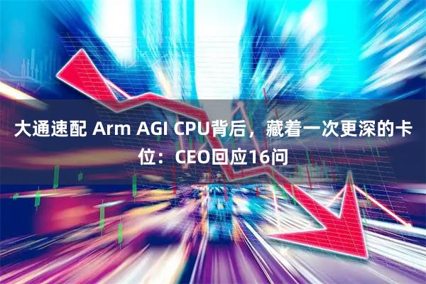 大通速配 Arm AGI CPU背后，藏着一次更深的卡位：CEO回应16问