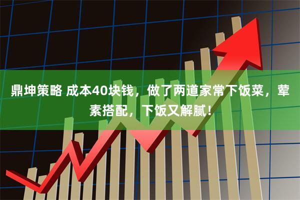 鼎坤策略 成本40块钱，做了两道家常下饭菜，荤素搭配，下饭又解腻！