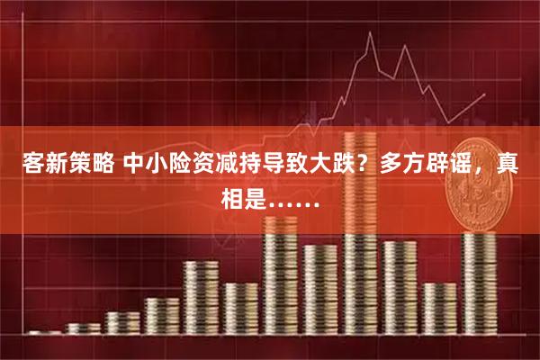 客新策略 中小险资减持导致大跌？多方辟谣，真相是……