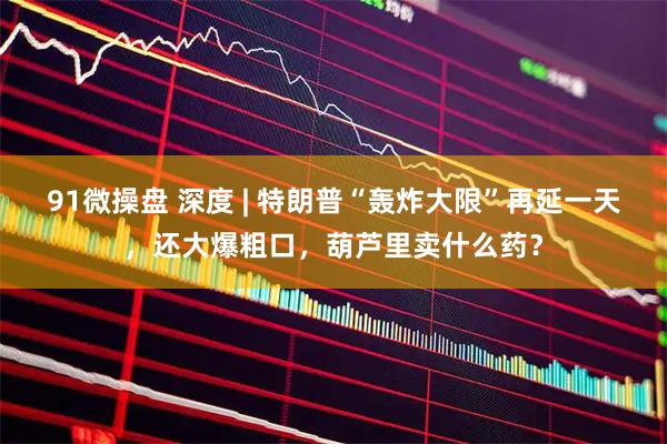 91微操盘 深度 | 特朗普“轰炸大限”再延一天，还大爆粗口，葫芦里卖什么药？