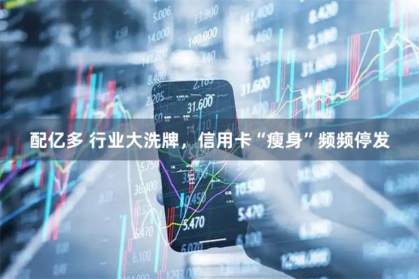 配亿多 行业大洗牌，信用卡“瘦身”频频停发