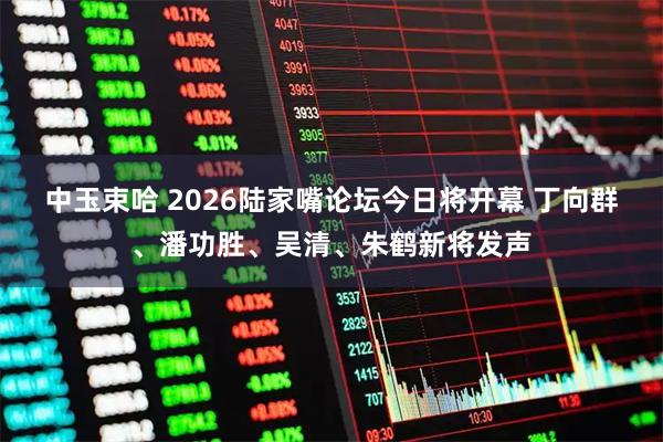 中玉束哈 2026陆家嘴论坛今日将开幕 丁向群、潘功胜、吴清、朱鹤新将发声