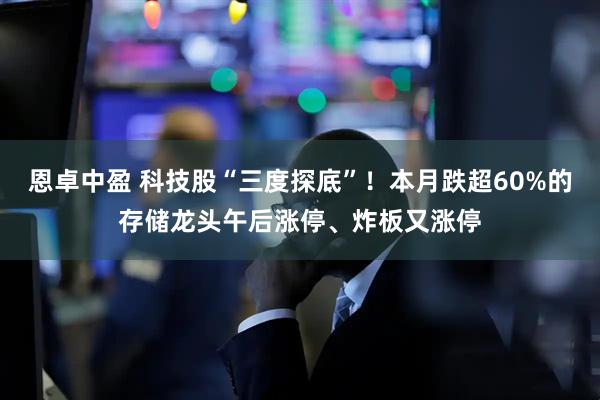 恩卓中盈 科技股“三度探底”！本月跌超60%的存储龙头午后涨停、炸板又涨停
