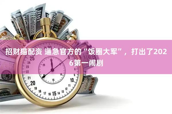 招财猫配资 逼急官方的“饭圈大军”，打出了2026第一闹剧